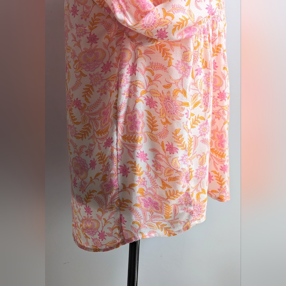 NWT.... Lucky Brand Floral High/low Boho Blouse Size Small - Picture 4 of 9